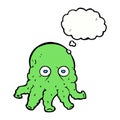 cartoon alien squid face with thought bubble