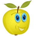 Cartoon alive apple