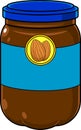 Cartoon Almond Butter Jar With Blank Sign