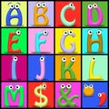 Cartoon alphabet Royalty Free Stock Photo