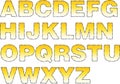 CARTOON ALPHABET IN ALL CAPITAL LETTERS Royalty Free Stock Photo