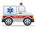 Cartoon Ambulance Car Royalty Free Stock Photo