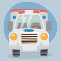 Cartoon Ambulance Truck Royalty Free Stock Photo
