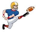 Cartoon American football player