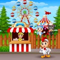 Cartoon amusement park