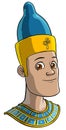 Cartoon egyptian man in traditional clothes