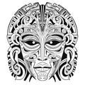 cartoon ancient egyptian pharaoh face mask zentangle