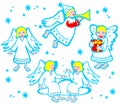 Cartoon angels Royalty Free Stock Photo