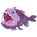 Cartoon angler fish Royalty Free Stock Photo