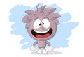 Cartoon angry boy. Vector illustration of an excited boy. Funny character boy. Isolated image