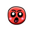 A Very Cartoon Angry Emoticon