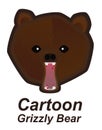 Cartoon angry grizzly bear mascot Royalty Free Stock Photo