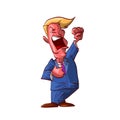 Cartoon angry politician