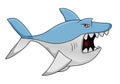 Cartoon angry shark