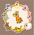 Cartoon animal card