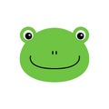 Cartoon animal, cute frog on white backgrounds. Flat design. Vector Illustration Royalty Free Stock Photo