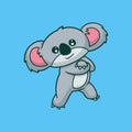 Cartoon animal design cool koala