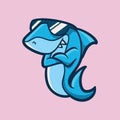 Cartoon animal design cool shark