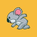 Cartoon animal design koala running