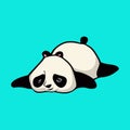 Cartoon animal design Panda lazing around