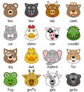 Cartoon Animal Faces Set [1]