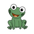 Cartoon animal illustration vector frog