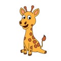 Cartoon animal illustration vector Giraffe