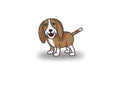 Beagle brown vector illustrator dog