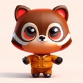 cartoon animal toy character 3D render cute puppy animal big eyes childish animated