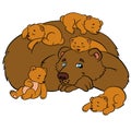 Cartoon animals for kids. Daddy bear