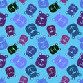 Cartoon animals seamless bears pattern for wrapping paper and fabrics and linens and kids clothes print