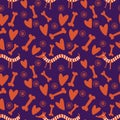 Cartoon animals seamless dogs pattern for wrapping paper and fabrics and kids clothes print and summer accessories