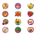 Cartoon Animals Sports Activity Mascot Set Collection