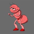 Cartoon ant boxer.