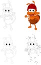 Cartoon ant. Dot to dot game for kids Royalty Free Stock Photo