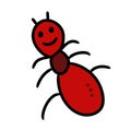 cartoon ant isolated on white background Royalty Free Stock Photo