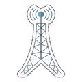 cartoon antenna tower broadcast connection
