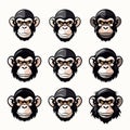 Chimpanzee Logos Collection: Cartoon Violence, Minimalistic Compositions, And More