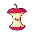 Cartoon apple core