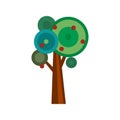 Cartoon apple tree vector illustration Royalty Free Stock Photo