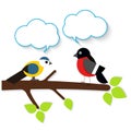 Cartoon applique birds.