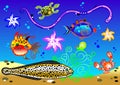 Cartoon aquarium Royalty Free Stock Photo