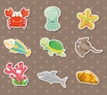 Cartoon Aquarium animal stickers