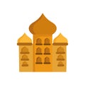 Cartoon arabian castle icon isolated design