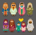 Cartoon Arabian people icons