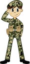 Cartoon Army Soldier