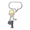 cartoon arrogant businessman pointing with speech bubble