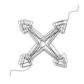 Cartoon Arrow, Game Interface Element, Cursor, Button Royalty Free Stock Photo