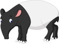 Cartoon Asian tapir Royalty Free Stock Photo