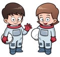 Cartoon astronaut kids Royalty Free Stock Photo